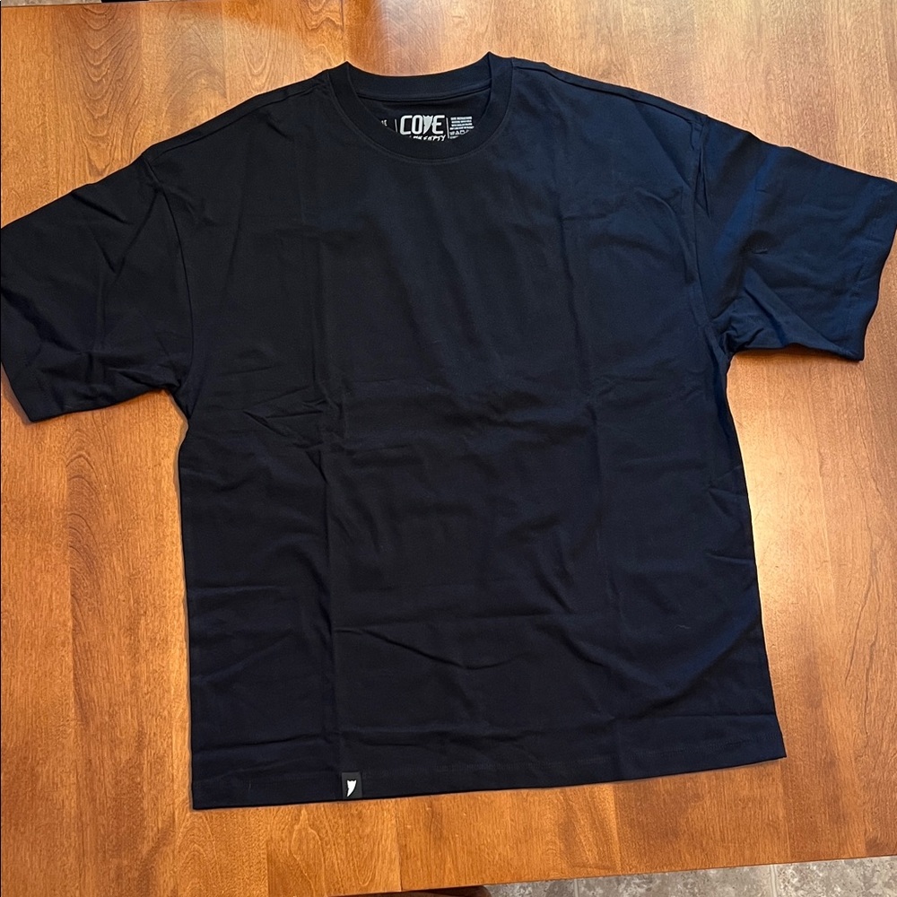 Cove Men's Heavyweight Crew Neck Short Sleeve T-Shirt - Black L